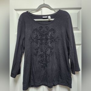 Chico's black top size 2 large